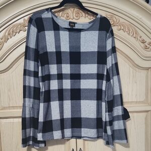 Lee Women's Checkered Long Sleeve Top